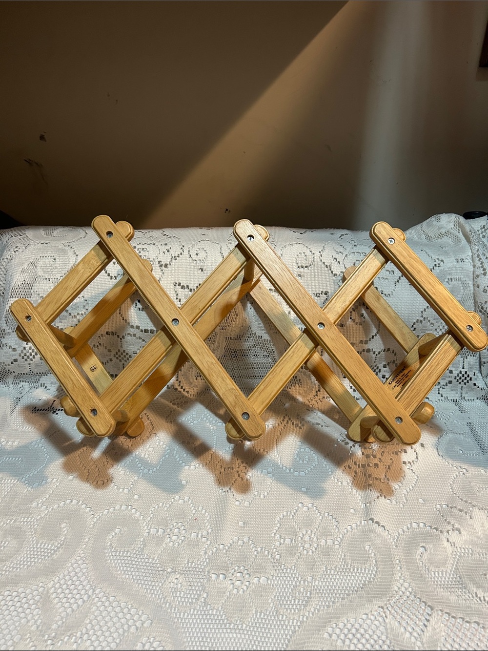 Wooden Expandable Wine Rack - Natural Finish